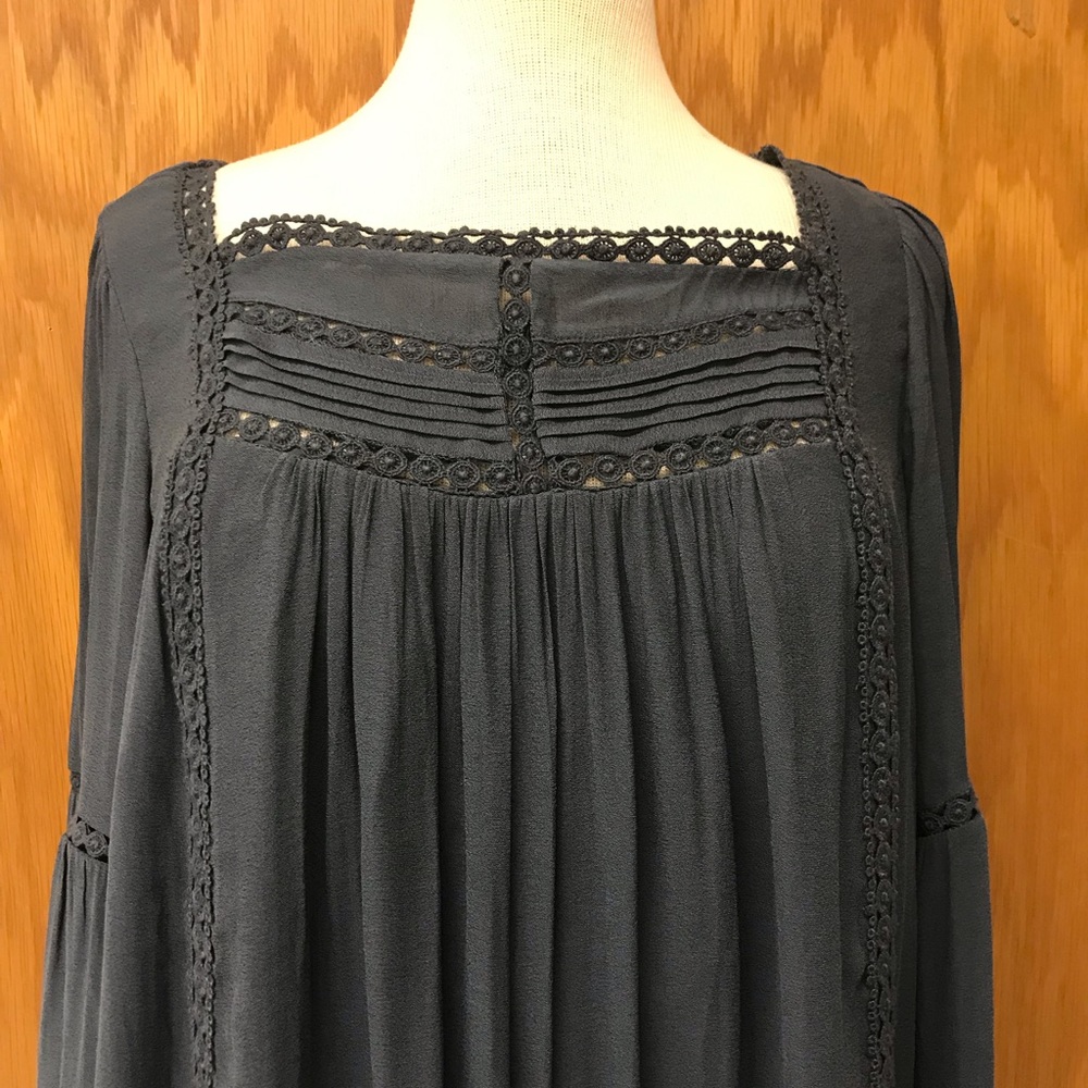 NWT the Loft navy blue dress flowy - Picture 2 of 5